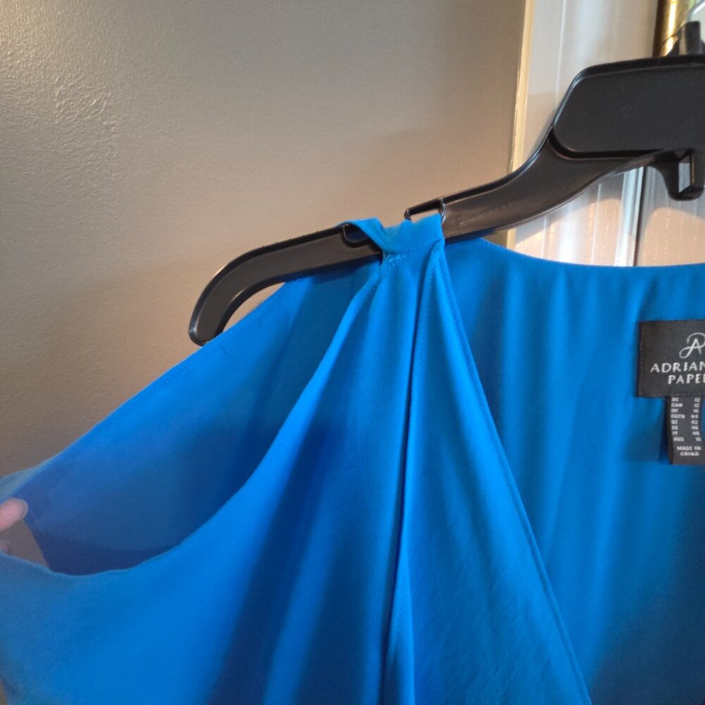 Adrianna Papeli oceanblue drape style dress, NEW and never worn - Picture 5 of 6